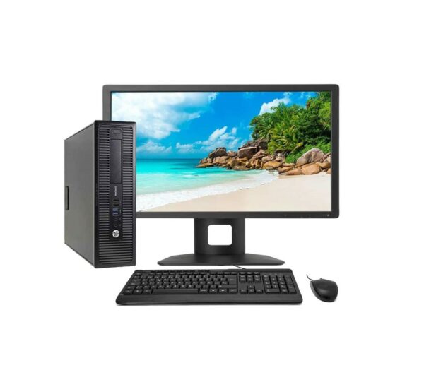 HP EliteDesk 800 G1 SFF Core i5 4570 3,2 GHz - 8GB RAM - 240GB SSD - MONITOR 24″ – TECLADO + RATÓN – WINDOWS 10 PRO