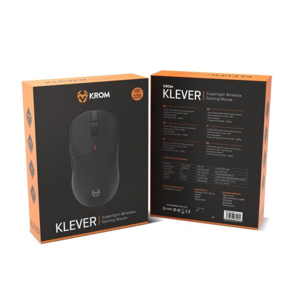 RATON OPTICO WIRELESS KROM KLEVER BLACK - Imagen 6