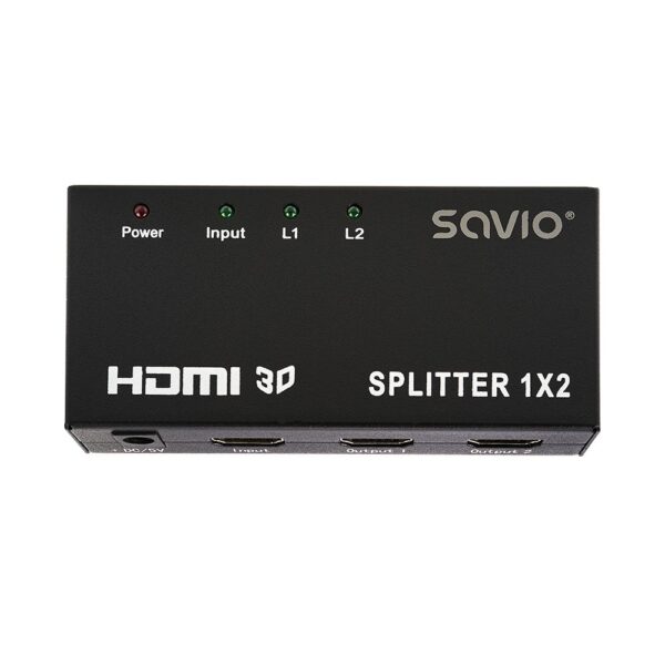 SPLITTER 1X2 HDMI FULL HD 3D SAVIO CL-42 NEGRO - Imagen 4