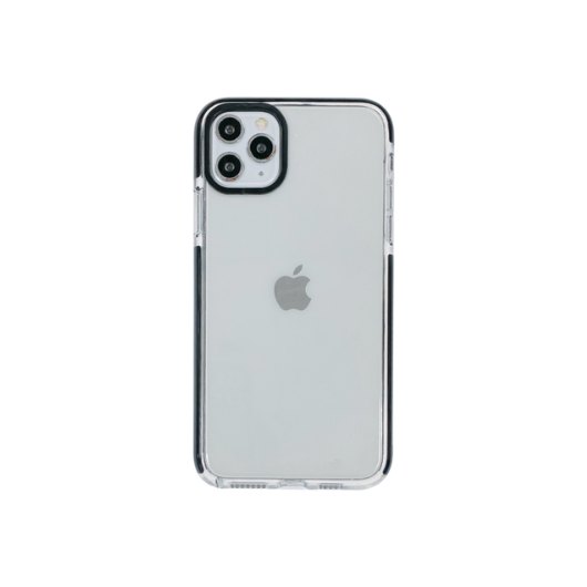 FUNDA QCHARX TRANSPARENTE IPHONE 16E NEGRO