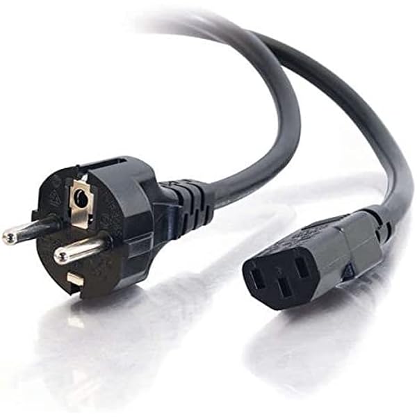 DELL 1.8m Cable de Alimentación a Prueba de Choques Enchufe Tipo F (CEE 7/4) en Toma de Entrada C13 Enchufe Ordenador Personal Ordenador Monitor Impresora Beamer