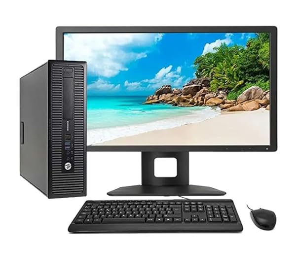 HP ELITEDESK 800 G1 SFF i5-4570 8GB RAM 240GB SSD + 500GB HDD Windows 11 con Pantalla 24" + Teclado y Ratón Incluidos Ideal para Oficina (Reacondicionado)
