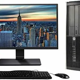 HP Elite 8200 Sff - Ordenador de sobremesa + TFT 22pulg (Intel Core I5-2400 Quad Core, 8GB RAM,HDD de 250 GB, DVD, COA Windows 10 Home Original) (Reacondicionado)