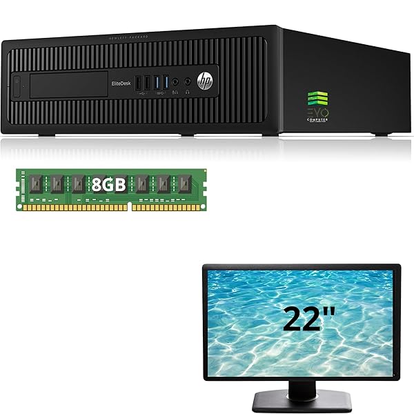 HP EliteDesk 800 G1 | Intel Core i7 4ª Gen | 8GB RAM | 256GB SSD | Windows 11 Pro | Monitor 22” | Ideal Oficina, Teletrabajo y Hogar (Reacondicionado) (22, Pulgadas, Negro, 256, GB, 8, GB)