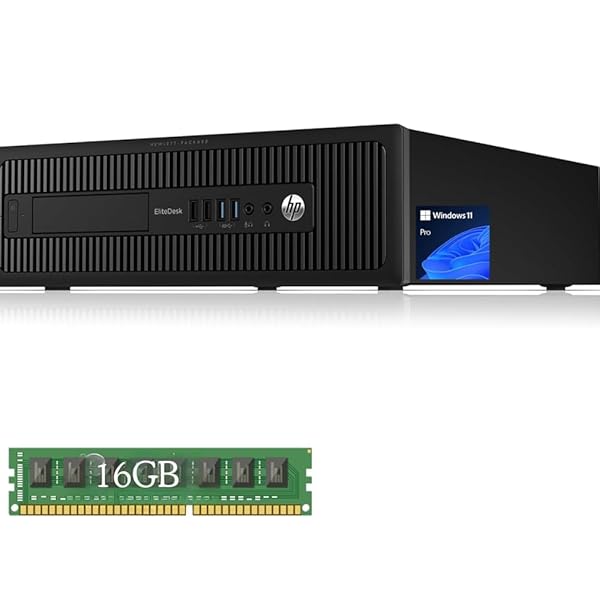 HP EliteDesk 800 G1 | Intel Core i7 4ª Gen | 8GB RAM | 480GB SSD | Windows 11 Pro | PC Sobremesa Compacto (Reacondicionado) (480, GB, 16, GB)