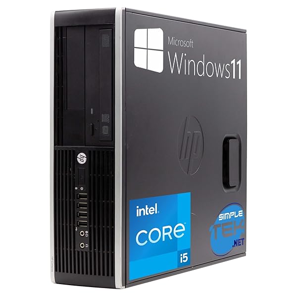 HP Ordenador de sobremesa Compaq 8300 SFF Core i5 hasta 3,60 GHz Windows 11 Pro 16 GB SSD 240 GB | DisplayPort VGA Serie RS232 Ordenador Fijo en casa Oficina reacondicionado